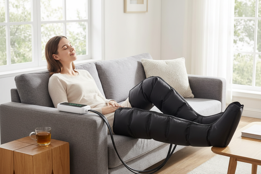 J’avais les jambes lourdes chaque soir — voici comment les bottes de pressothérapie ont tout changé en 7 jours