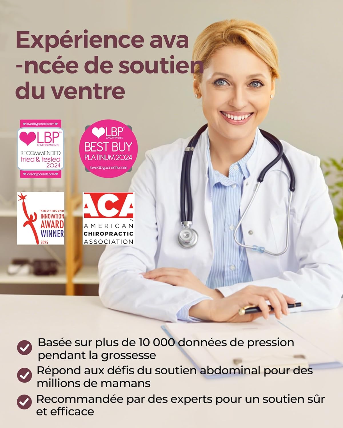 Ceinture de Grossesse – Soutien Ventre & Soulagement Lombaires