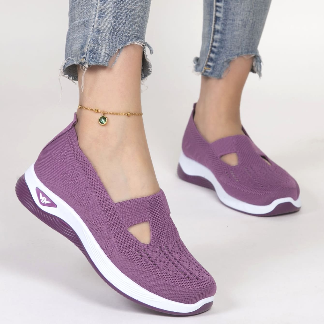 Chaussures Femme Blanches Légères Respirantes - Baskets Orthopédiques Pieds Sensibles Marche & Voyage