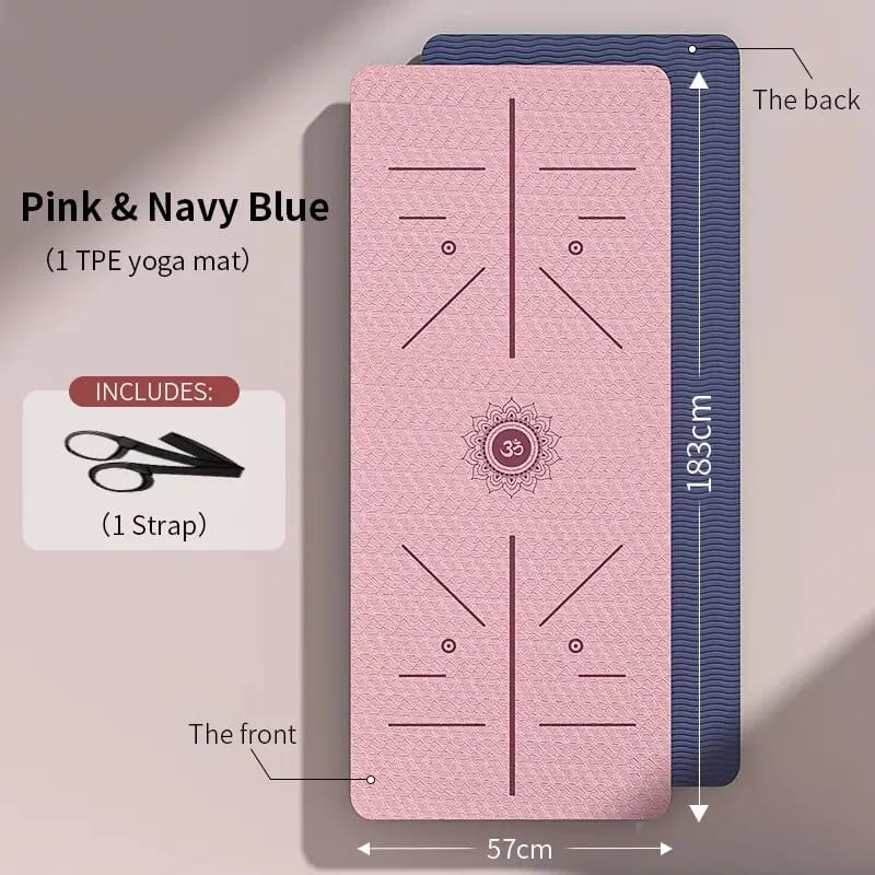 Tapis de Yoga 6mm Épais Antidérapant – Confort Optimal