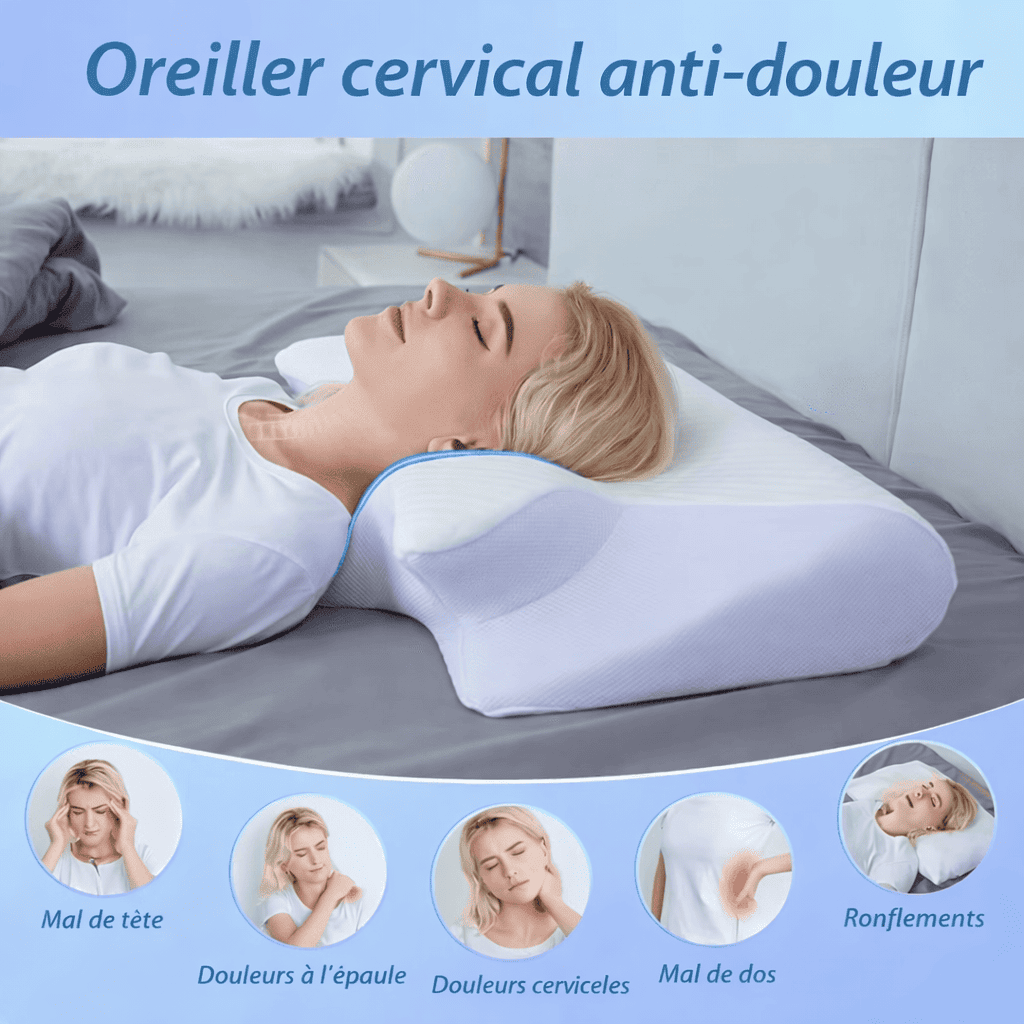 Oreiller Cervical Orthopédique à Mémoire de Forme