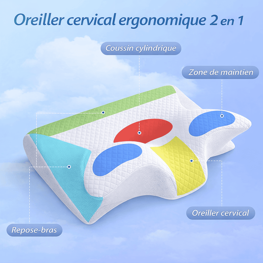 Oreiller Cervical Orthopédique à Mémoire de Forme