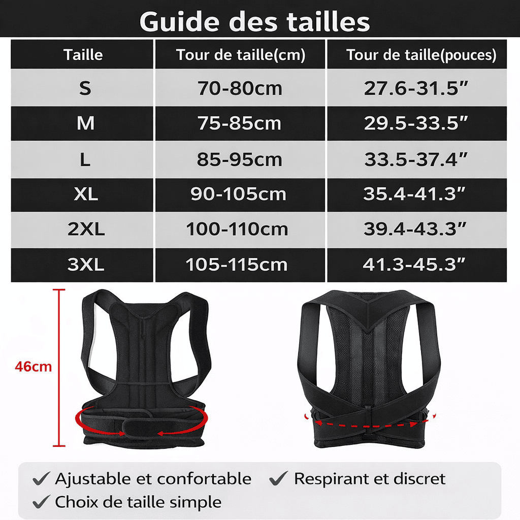 Correcteur de Posture Dorsal