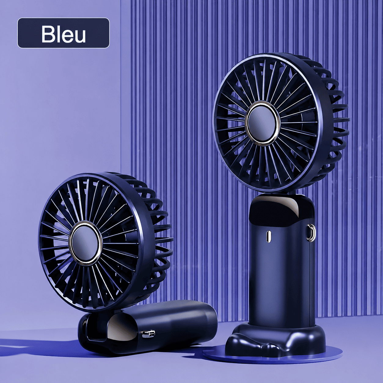 Mini Ventilateur Portable Rechargeable USB – Pliable, LED & 5 Vitesses